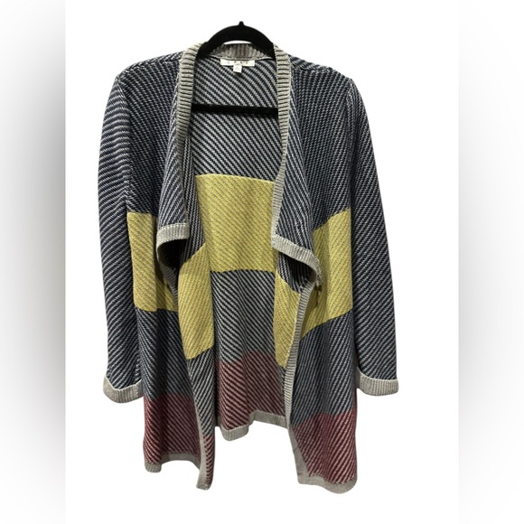 Cabi Striped Multicolor Open Front Cardigan size L - Picture 1 of 12